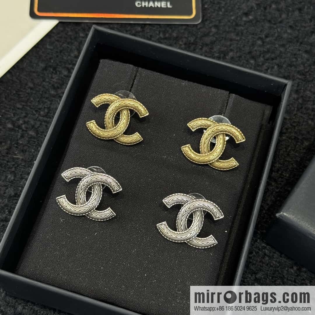 ❗️New ❗️ ☀️ new ☑️ chanel c1 double c stud earrings ☀️
