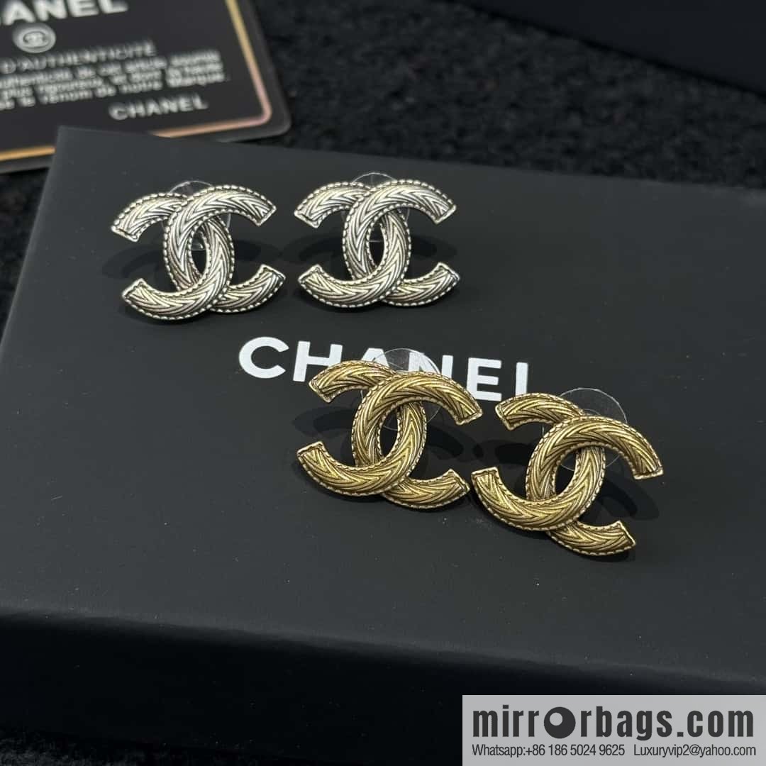 ❗️New ❗️ ☀️ new ☑️ chanel c1 double c stud earrings ☀️