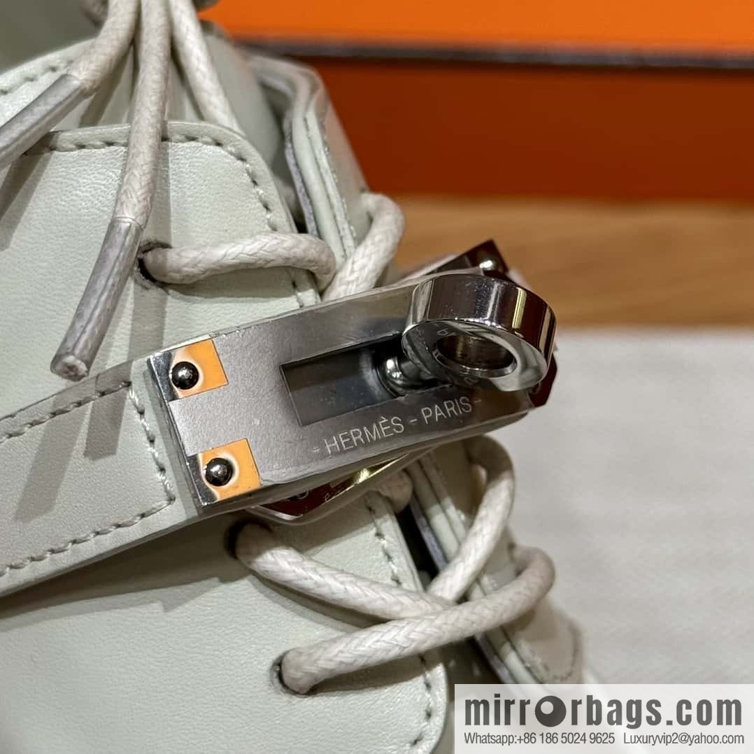HERMES 252 First Platform Oxford Shoes, Clay Beige/Clay beige/Calfskin