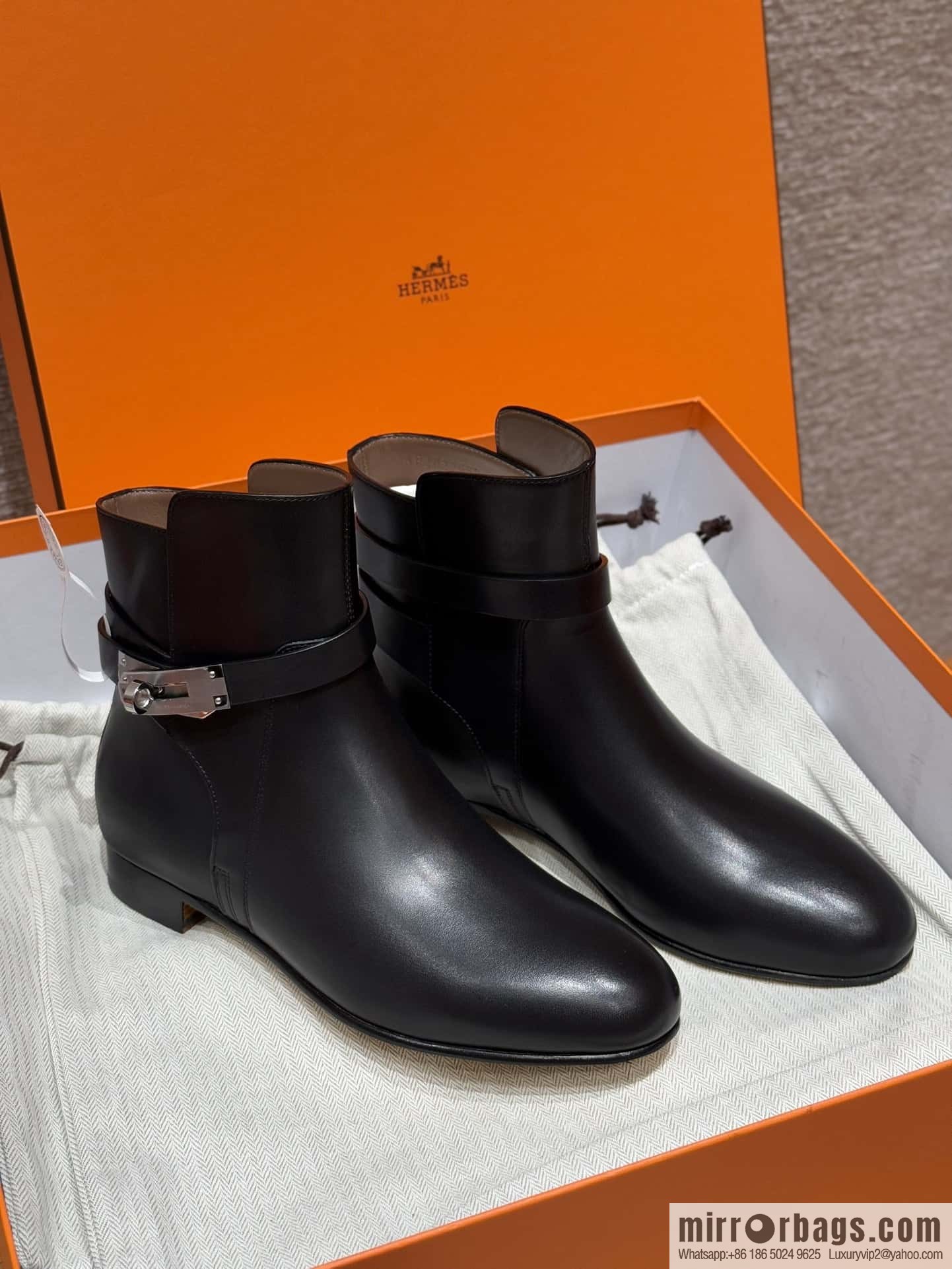 HERMES 193 Neo & Naked Boots, Black/89/Noir Calfskin