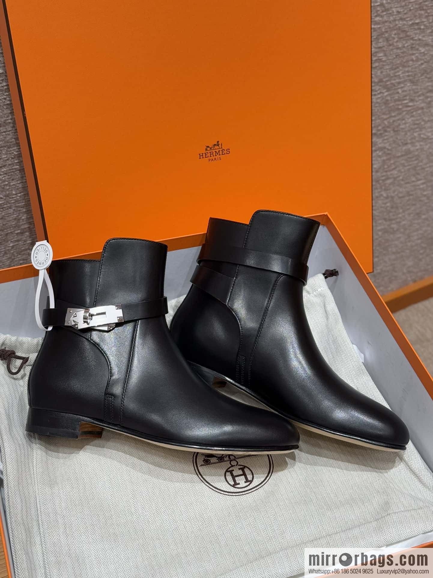 HERMES 193 Neo & Naked Boots, Black/89/Noir Calfskin