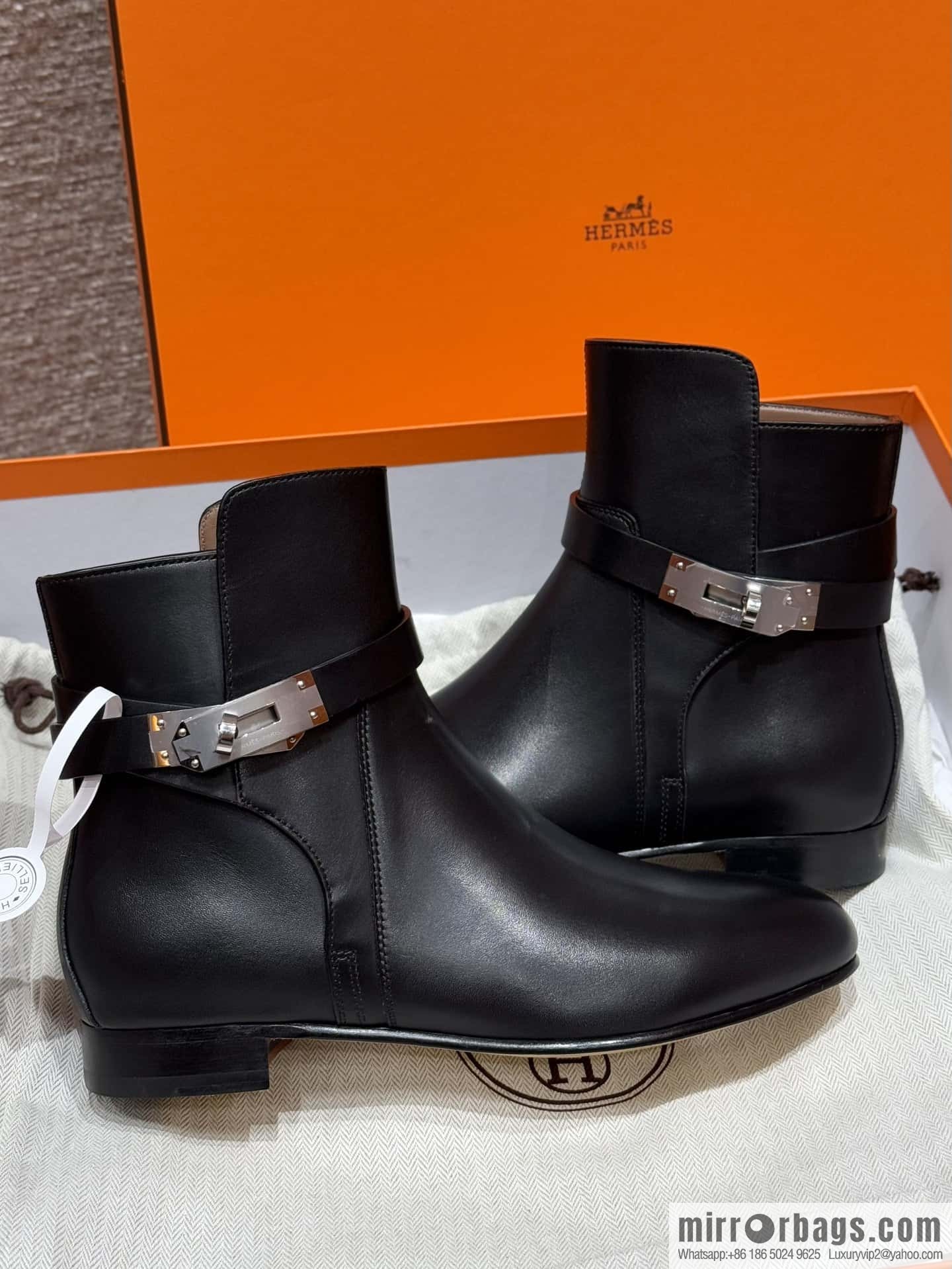 HERMES 193 Neo & Naked Boots, Black/89/Noir Calfskin