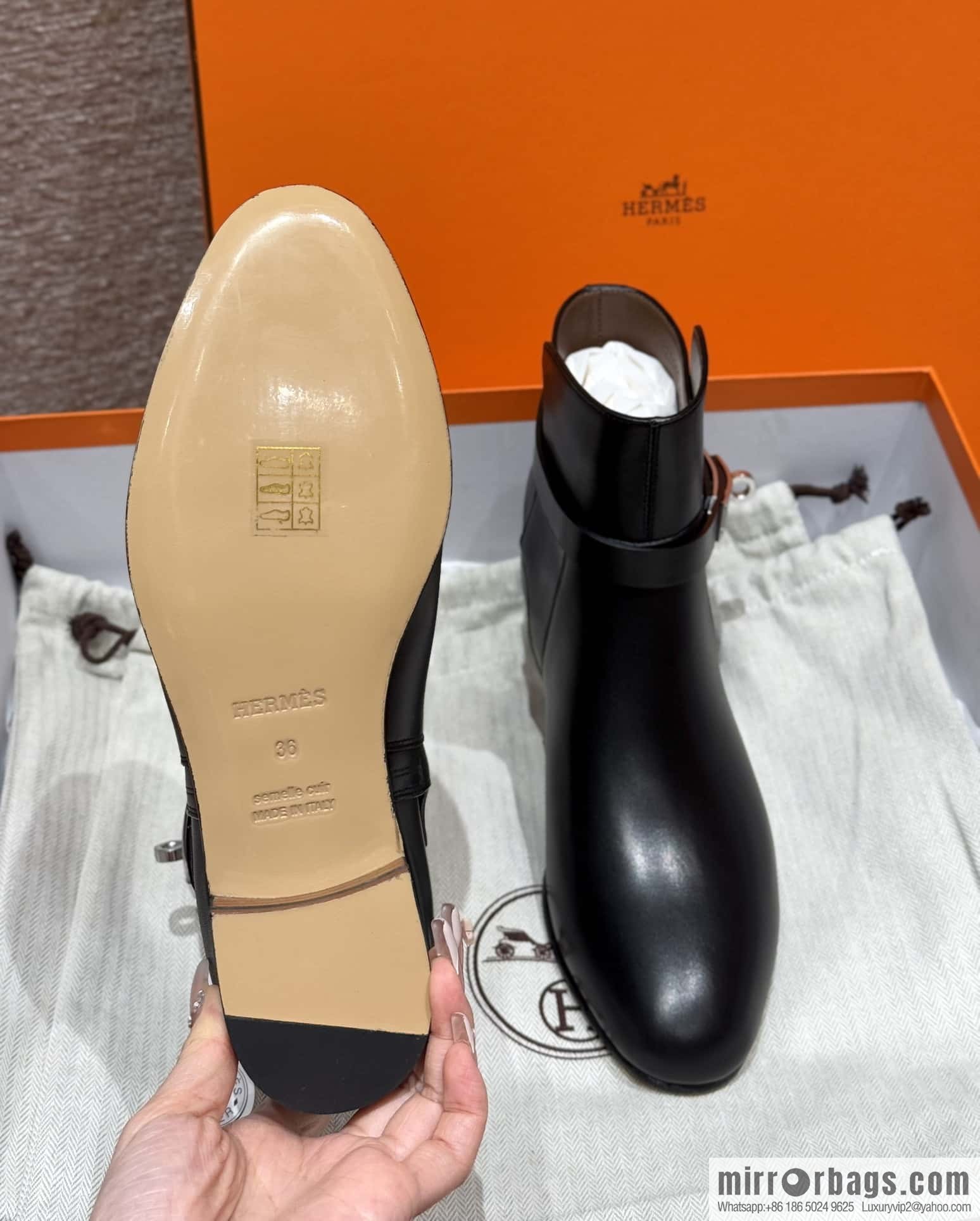 HERMES 193 Neo & Naked Boots, Black/89/Noir Calfskin