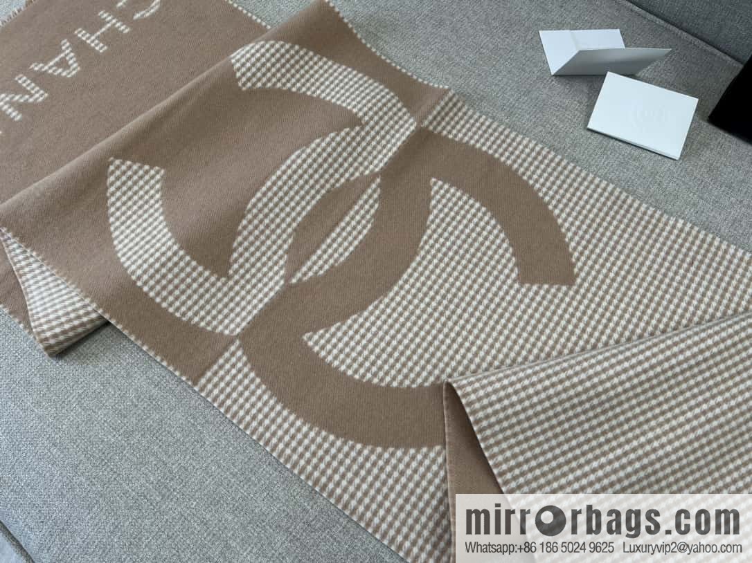 ππππππο½πππ thousand bird grid color matching double-sided cashmere scarf βͺοΈ milk tea color