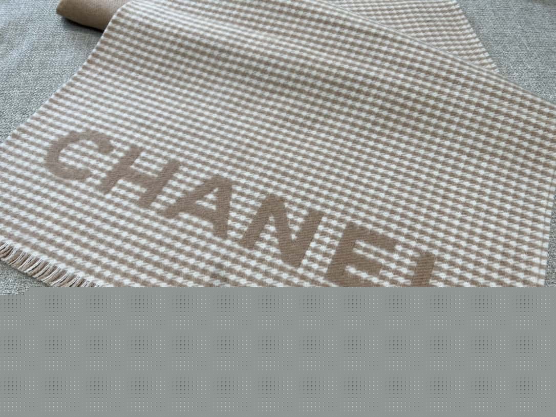 ππππππο½πππ thousand bird grid color matching double-sided cashmere scarf βͺοΈ milk tea color
