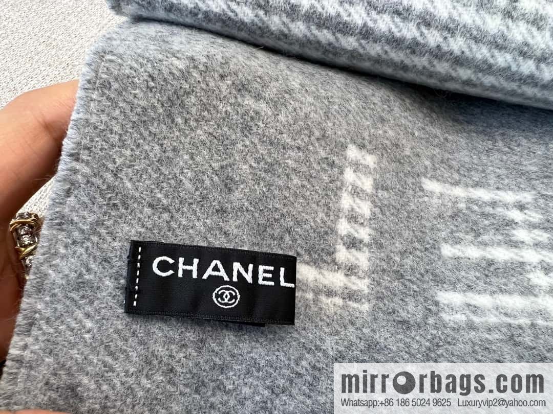ππππππο½πππ thousand bird grid color matching double-sided cashmere scarf βͺοΈ gray