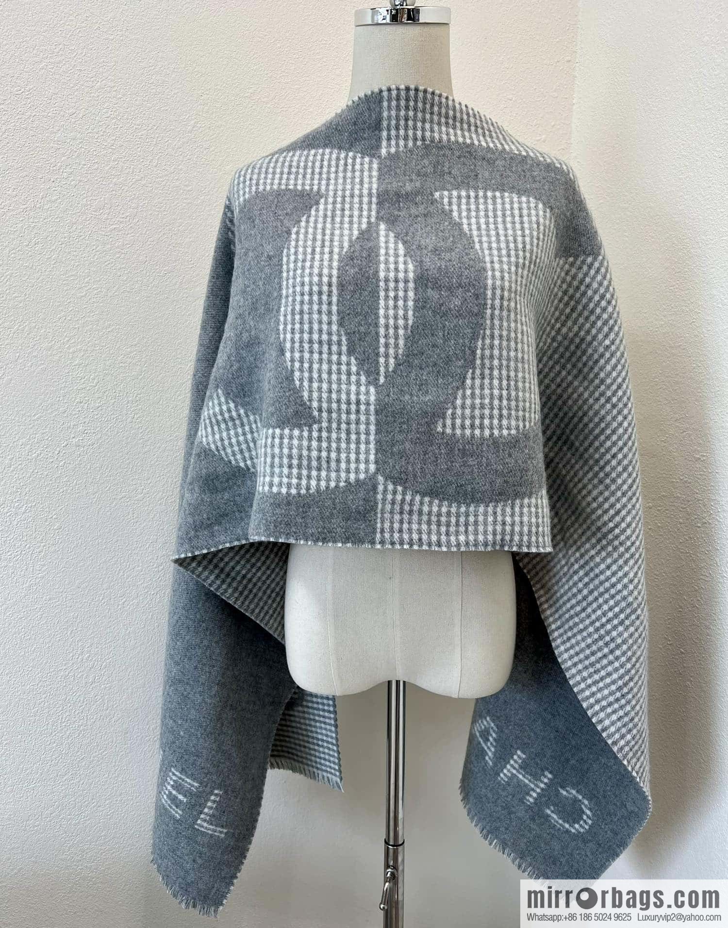 ππππππο½πππ thousand bird grid color matching double-sided cashmere scarf βͺοΈ gray