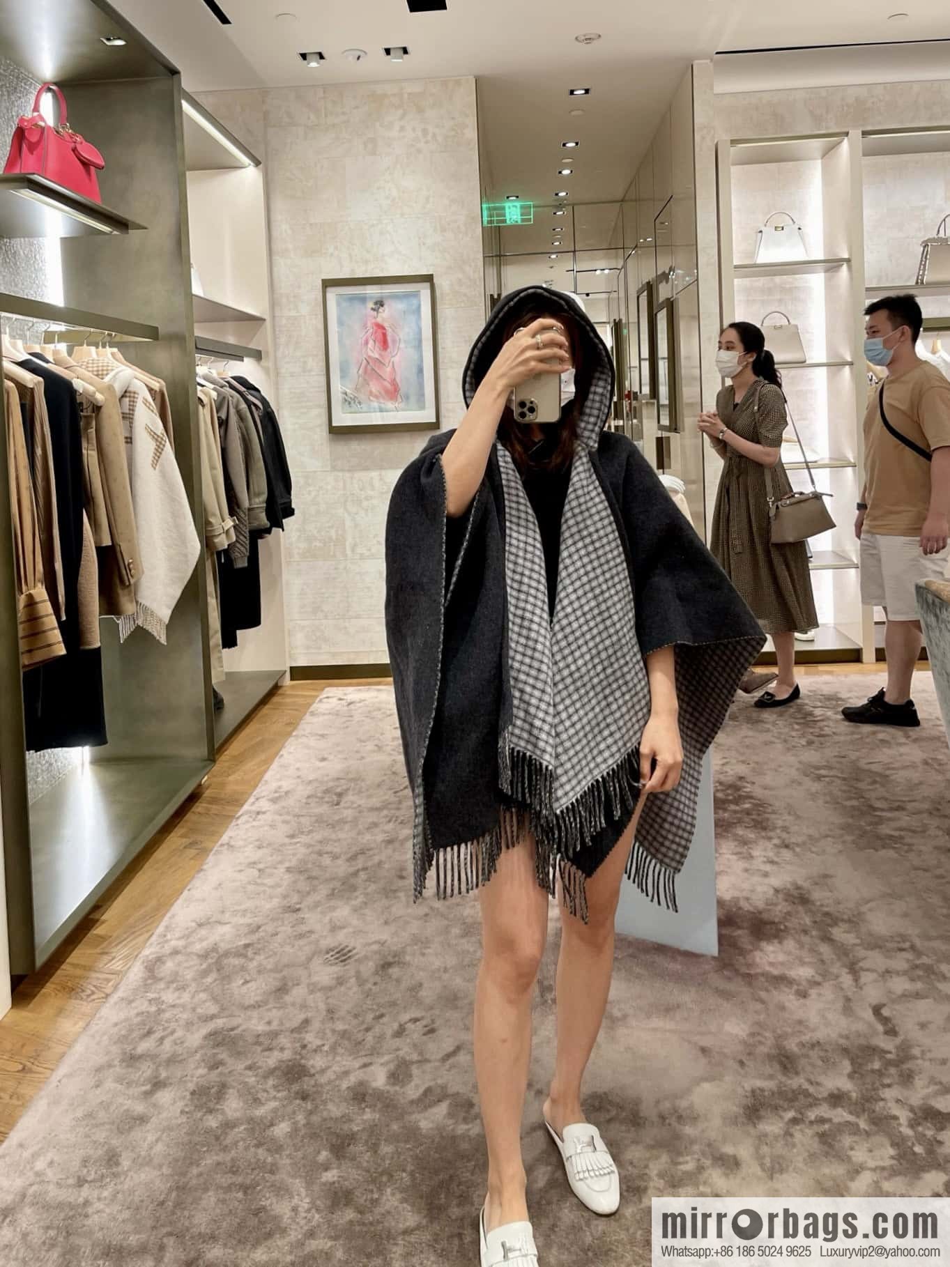 • Jacket cape ▪️ black gray