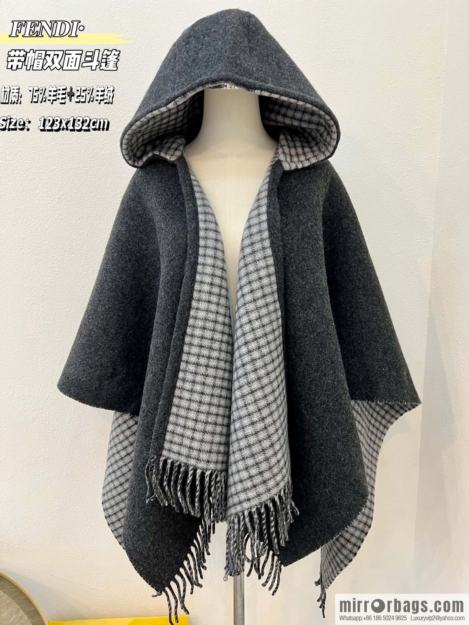 • Jacket cape ▪️ black gray