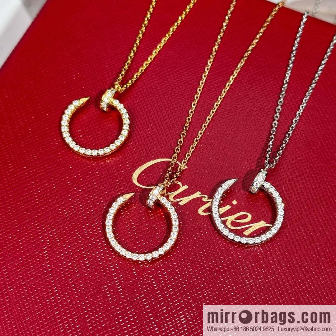 ❗New ❗ ☀ Cartier Cartier Glossy, Full Diamond, Nail Necklace ☀