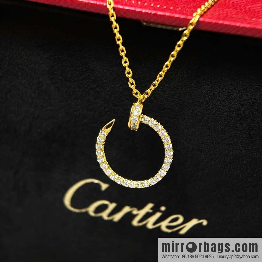❗New ❗ ☀ Cartier Cartier Glossy, Full Diamond, Nail Necklace ☀