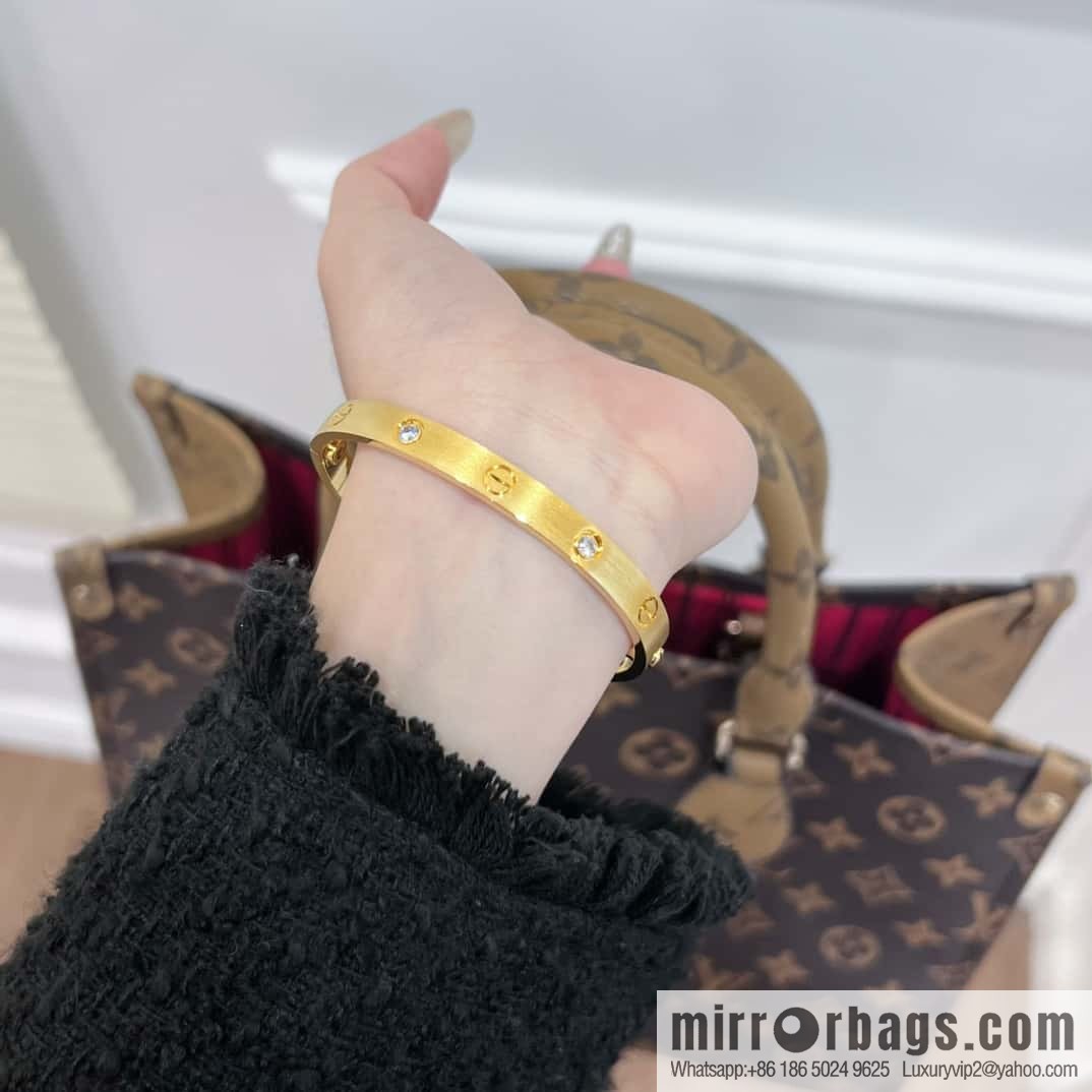 ❗️New ❗️ ☀️ Cartier Cartier Brushed LOVE Series Bracelet with Diamond ☀️
