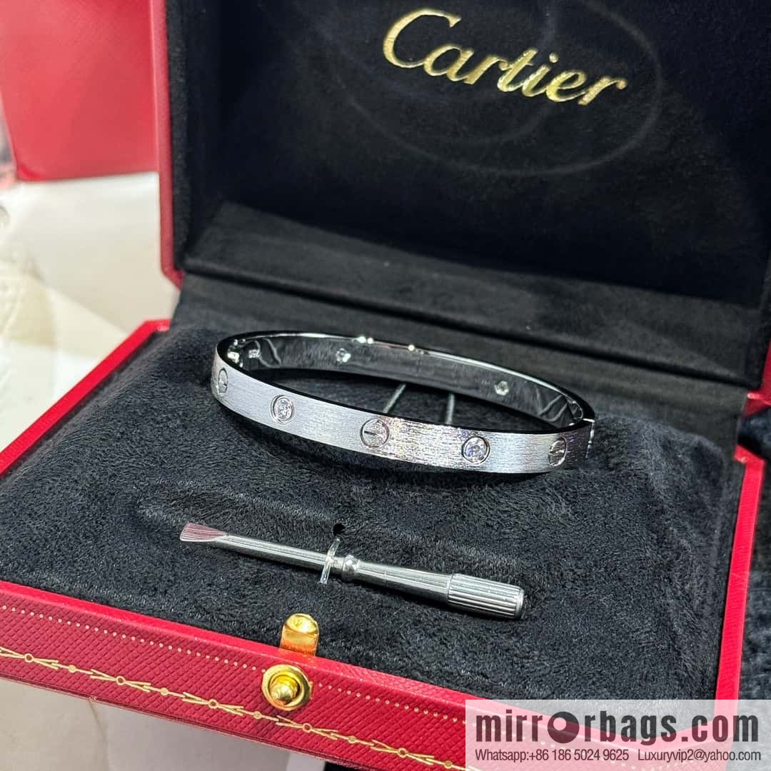 ❗️New ❗️ ☀️ Cartier Cartier Brushed LOVE Series Bracelet with Diamond ☀️