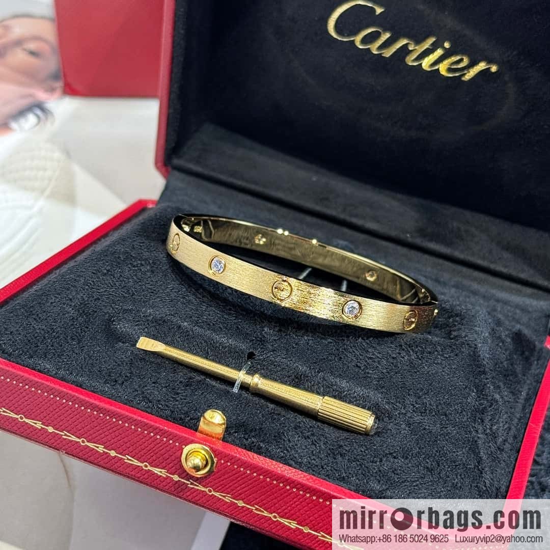 ❗️New ❗️ ☀️ Cartier Cartier Brushed LOVE Series Bracelet with Diamond ☀️