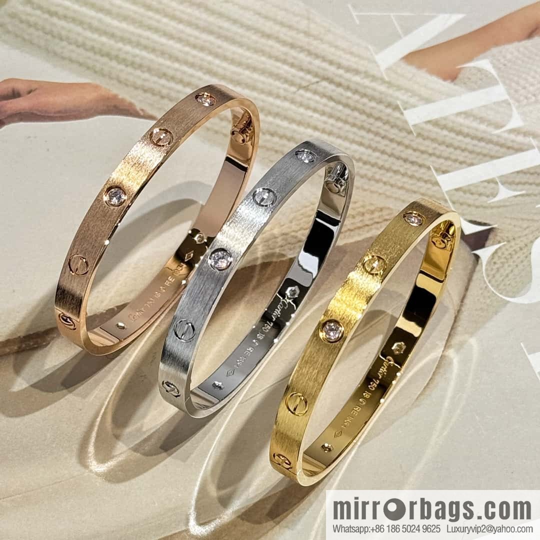 ❗️New ❗️ ☀️ Cartier Cartier Brushed LOVE Series Bracelet with Diamond ☀️