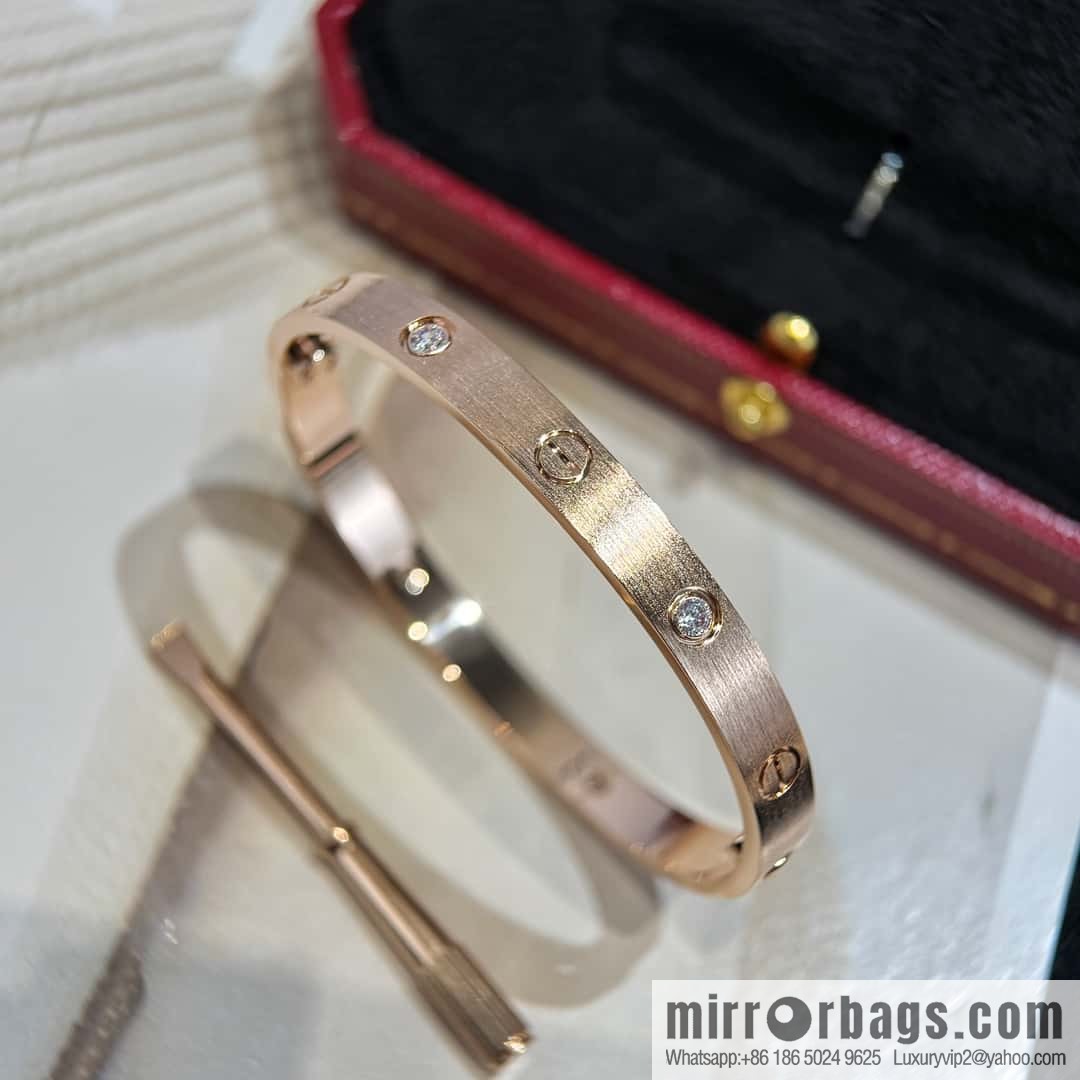 ❗️New ❗️ ☀️ Cartier Cartier Brushed LOVE Series Bracelet with Diamond ☀️