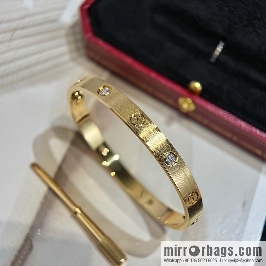 ❗️New ❗️ ☀️ Cartier Cartier Brushed LOVE Series Bracelet with Diamond ☀️
