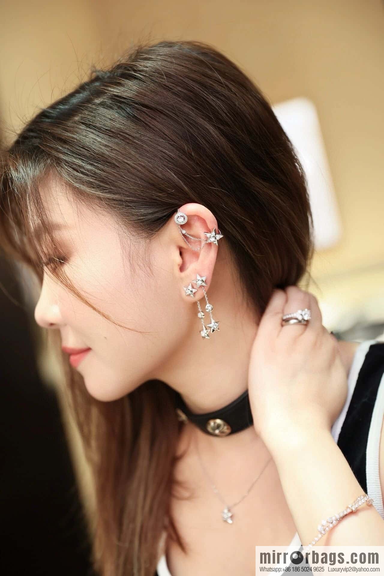 ❗️New ❗️ (a variety of wearing methods) ☀️ new ☑️ Chanel meteor series LUNE moon star stud earrings ☀️