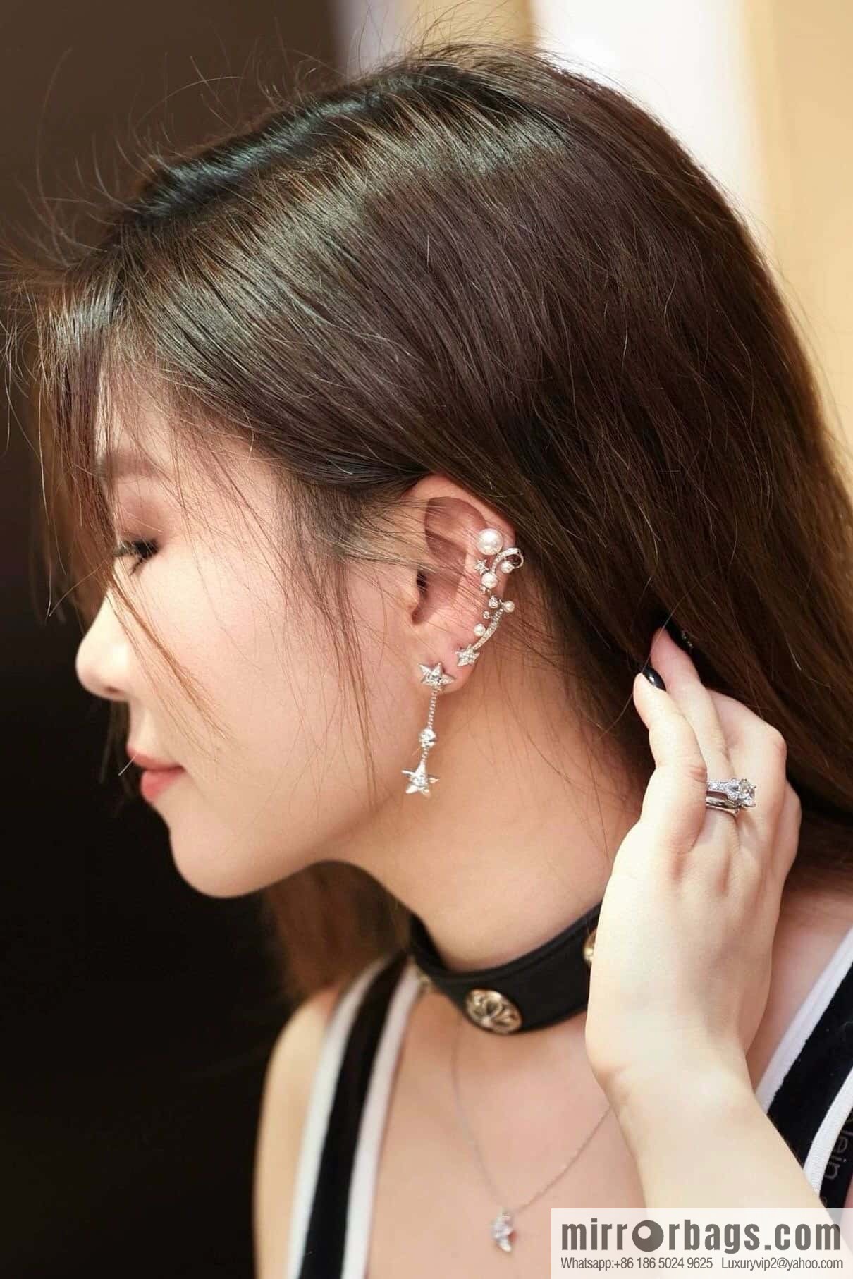 ❗️New ❗️ (a variety of wearing methods) ☀️ new ☑️ Chanel meteor series LUNE moon star stud earrings ☀️