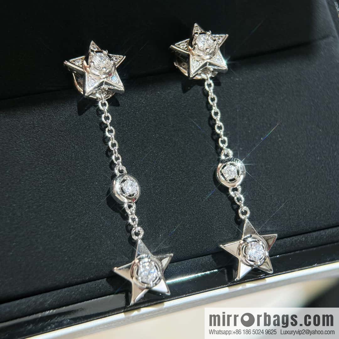 ❗️New ❗️ (a variety of wearing methods) ☀️ new ☑️ Chanel meteor series LUNE moon star stud earrings ☀️
