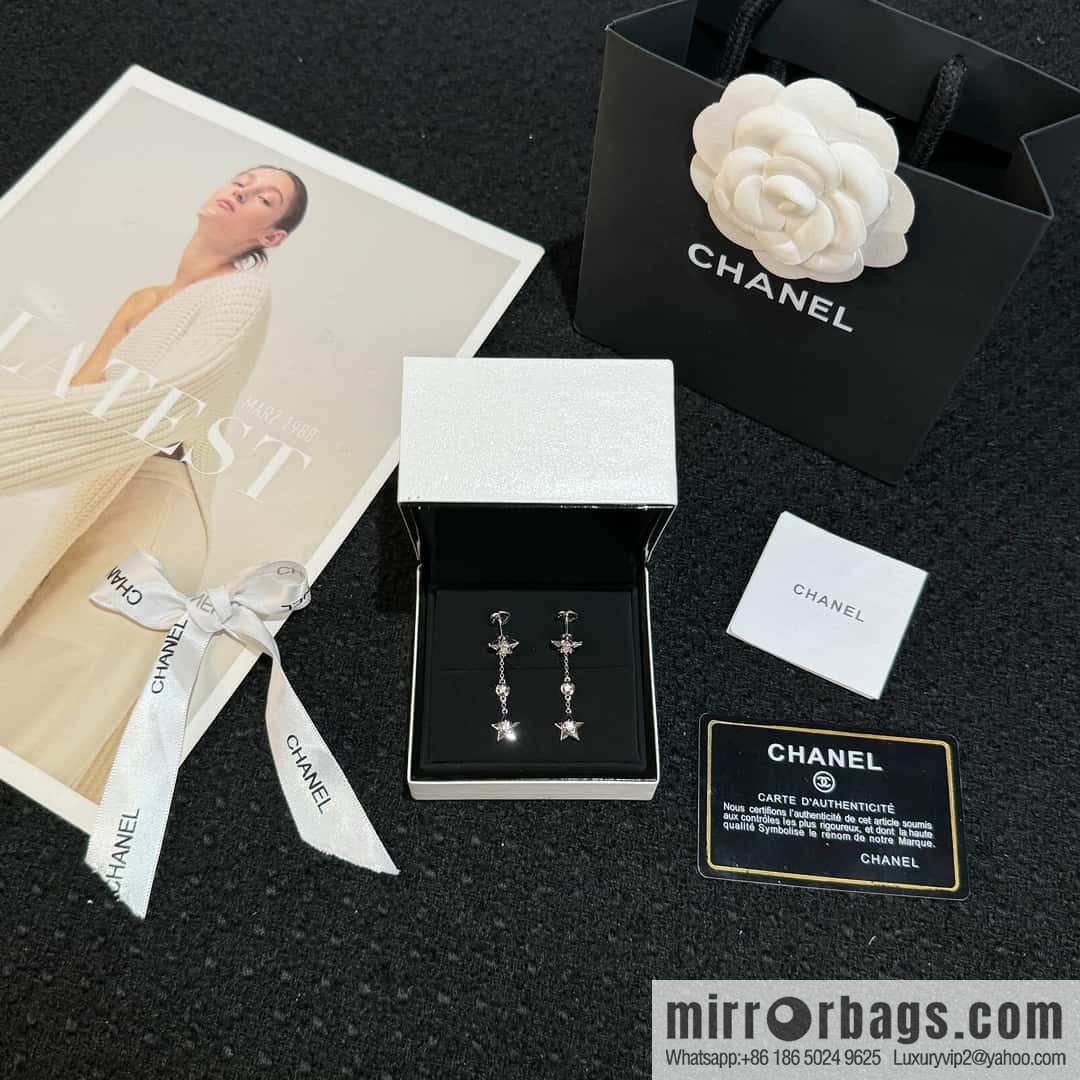 ❗️New ❗️ (a variety of wearing methods) ☀️ new ☑️ Chanel meteor series LUNE moon star stud earrings ☀️
