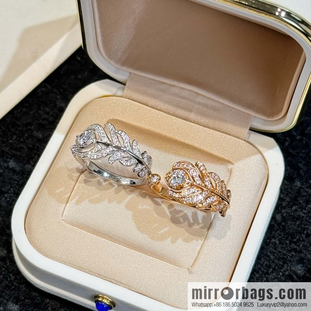 ❗New ❗️ ☀ Original Order ☀ New BOUCHERON/Boucheron PLUME DE PAON Peacock Feather Ring ☀