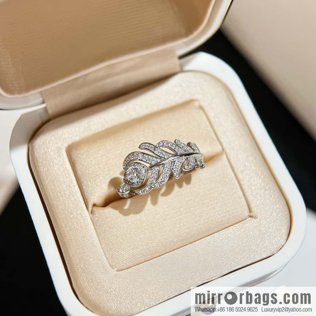 ❗New ❗️ ☀ Original Order ☀ New BOUCHERON/Boucheron PLUME DE PAON Peacock Feather Ring ☀