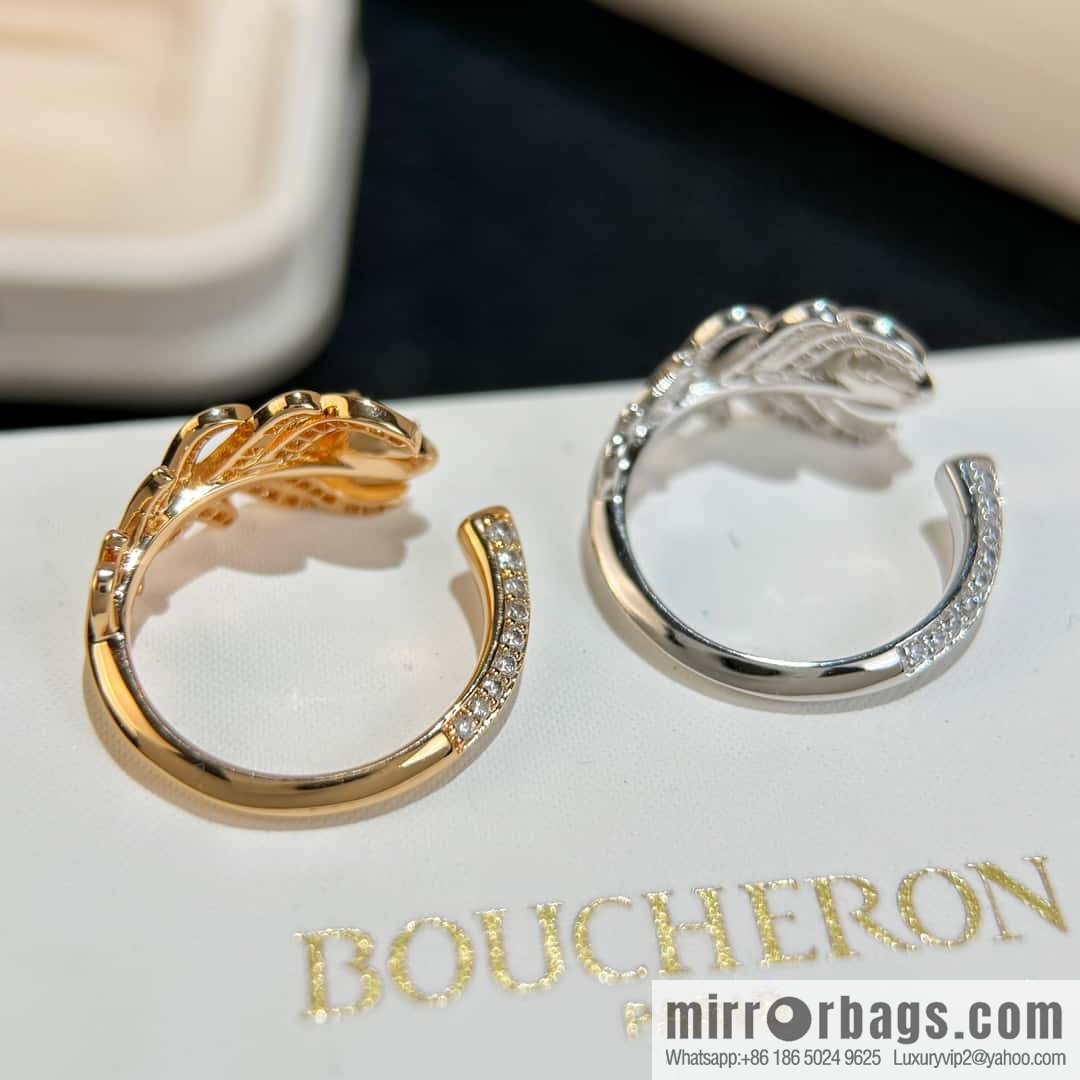 ❗New ❗️ ☀ Original Order ☀ New BOUCHERON/Boucheron PLUME DE PAON Peacock Feather Ring ☀