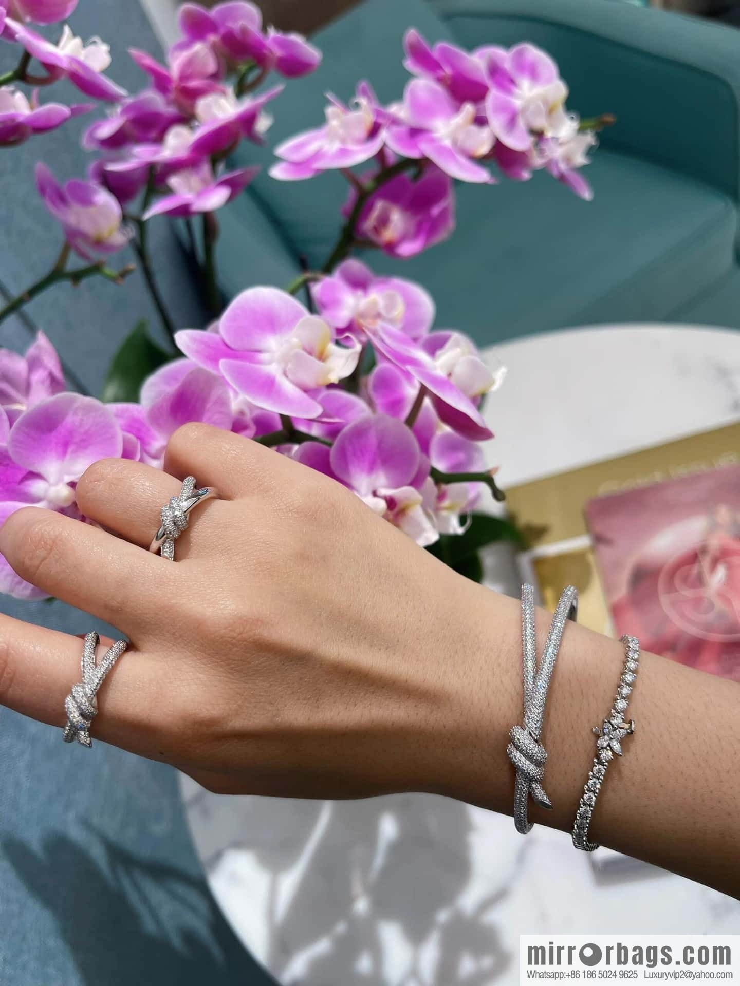 ❗️New ❗️ TIFFANY & Co. Tiffany Knot Series Bow Full Diamond Bracelet