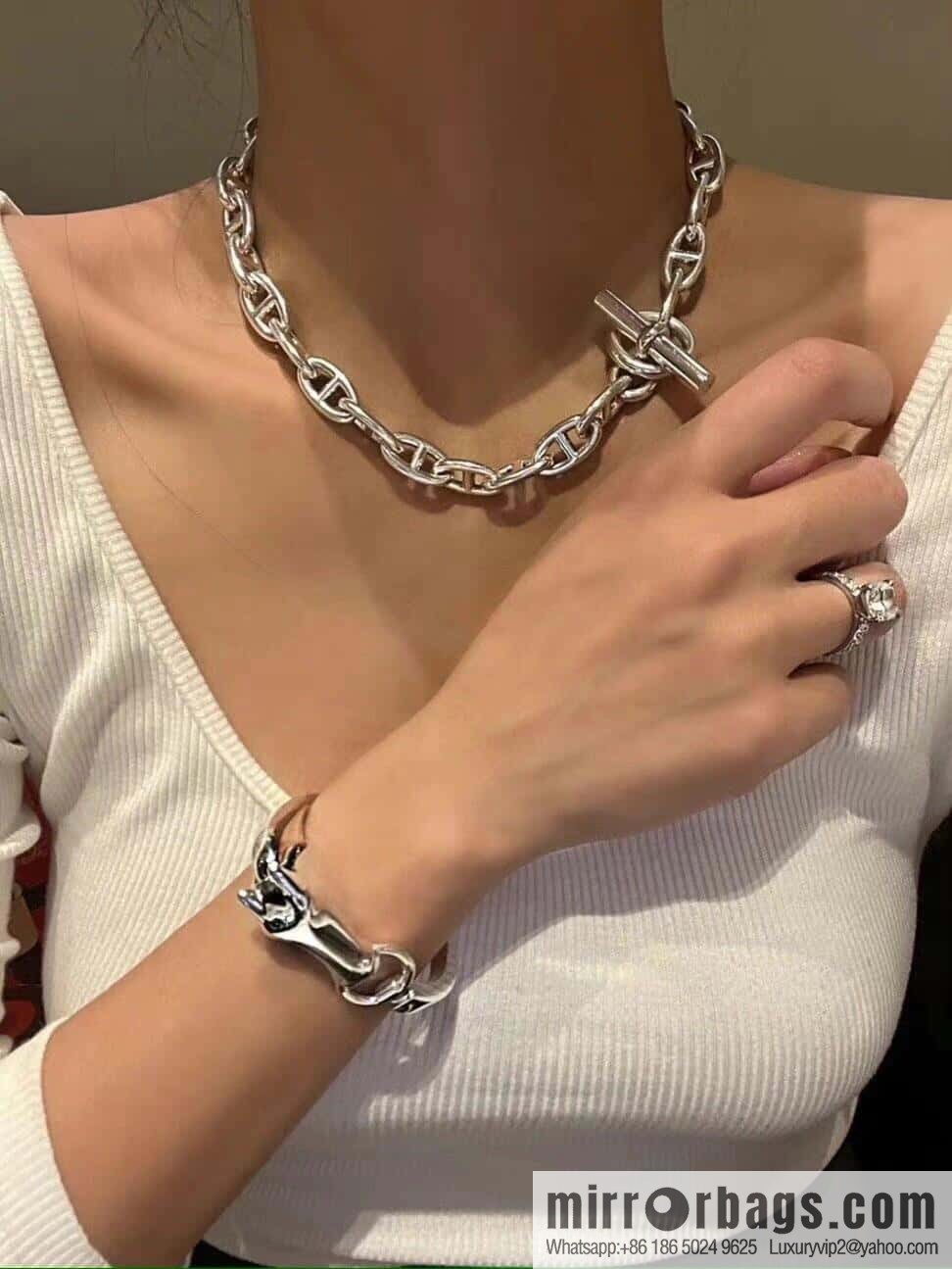 ❗️New ❗️ New ☑️ Hermès HERMES Pig Nose Chaine d Ancre Necklace