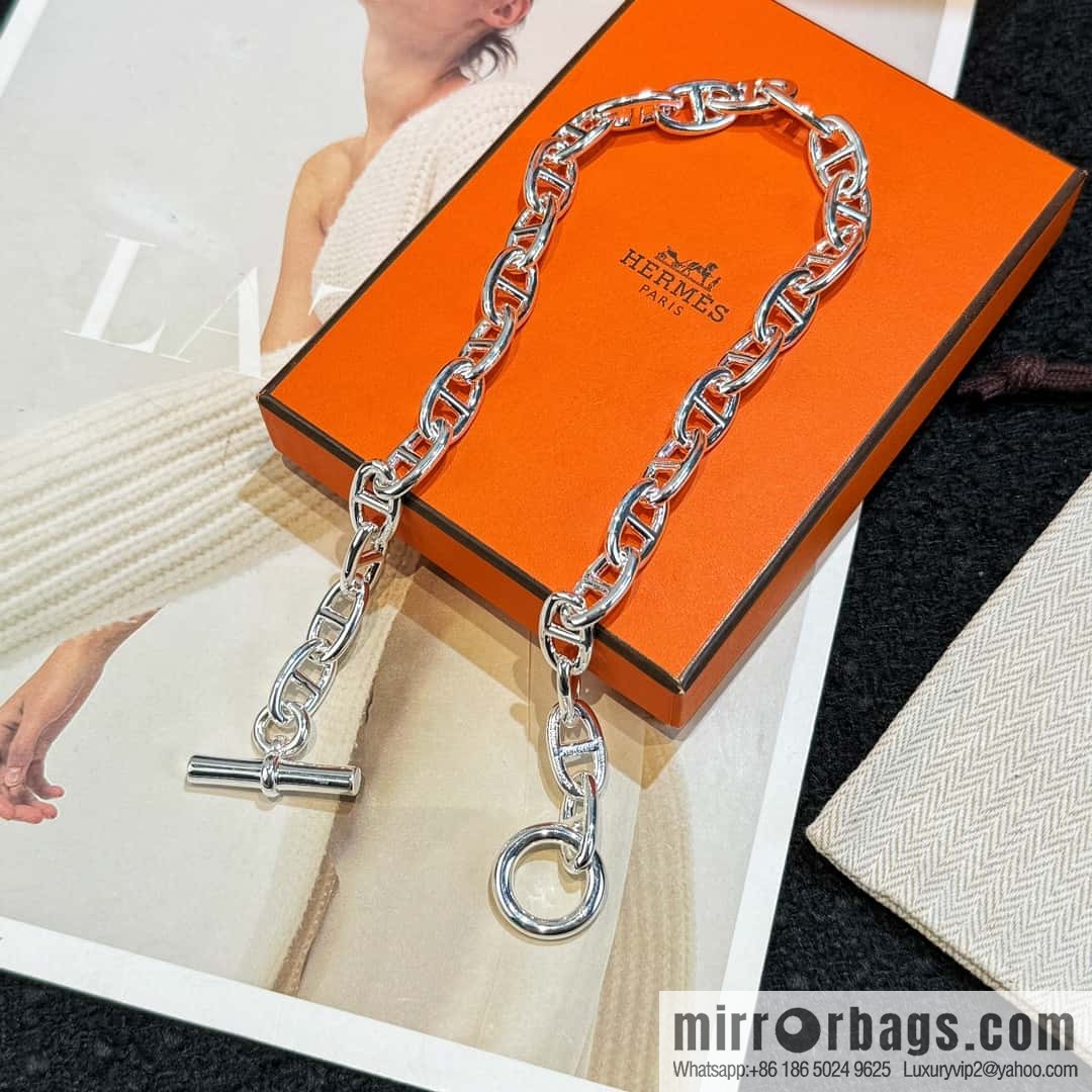 ❗️New ❗️ New ☑️ Hermès HERMES Pig Nose Chaine d Ancre Necklace