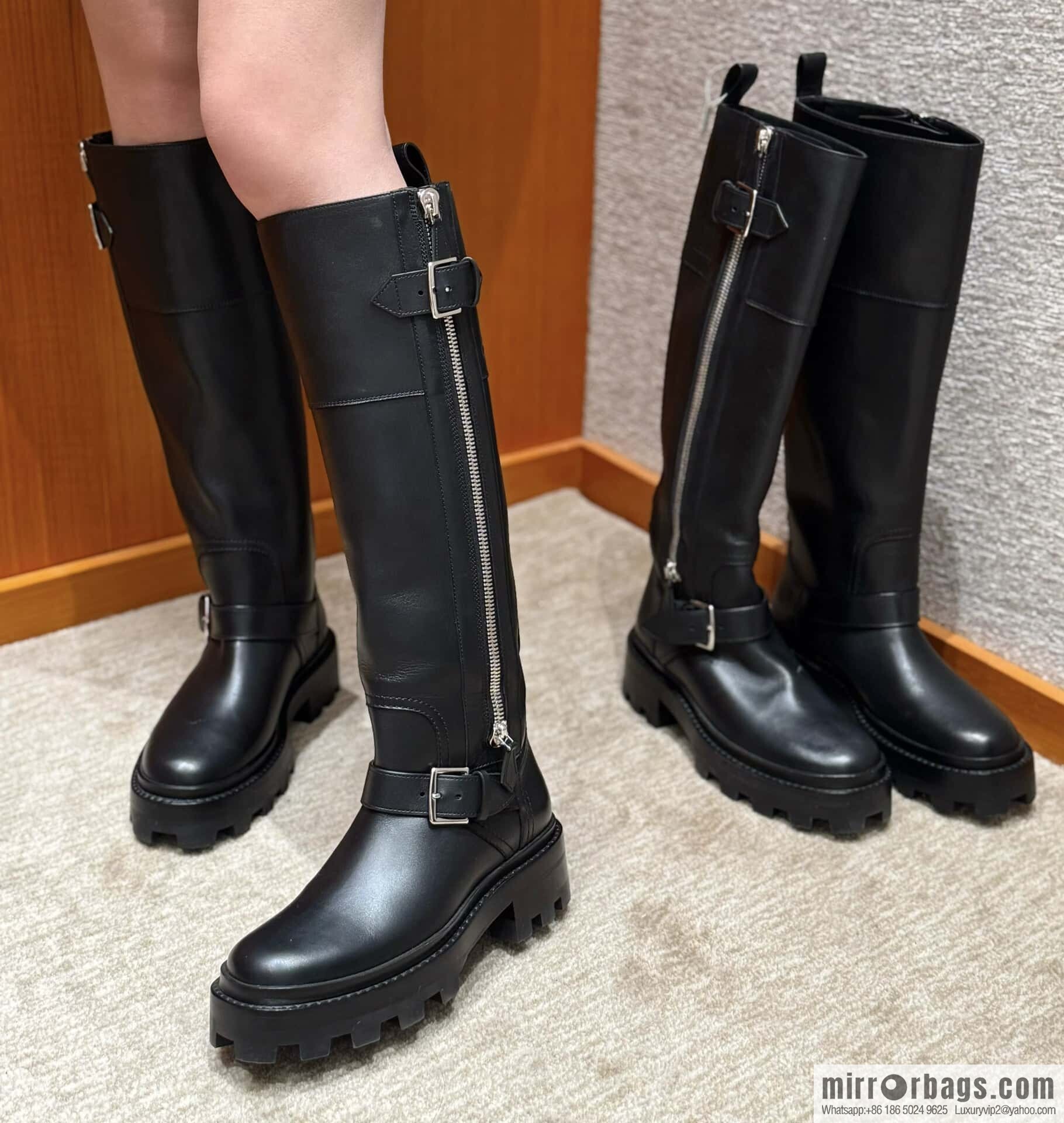 HERMES 218 Jaime Boots, black/Noir calfskin/calfskin