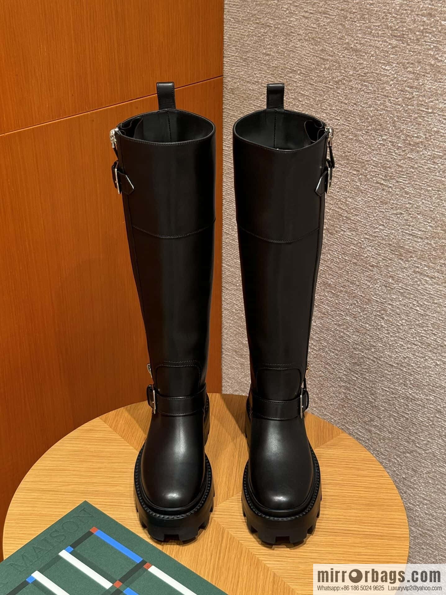 HERMES 218 Jaime Boots, black/Noir calfskin/calfskin