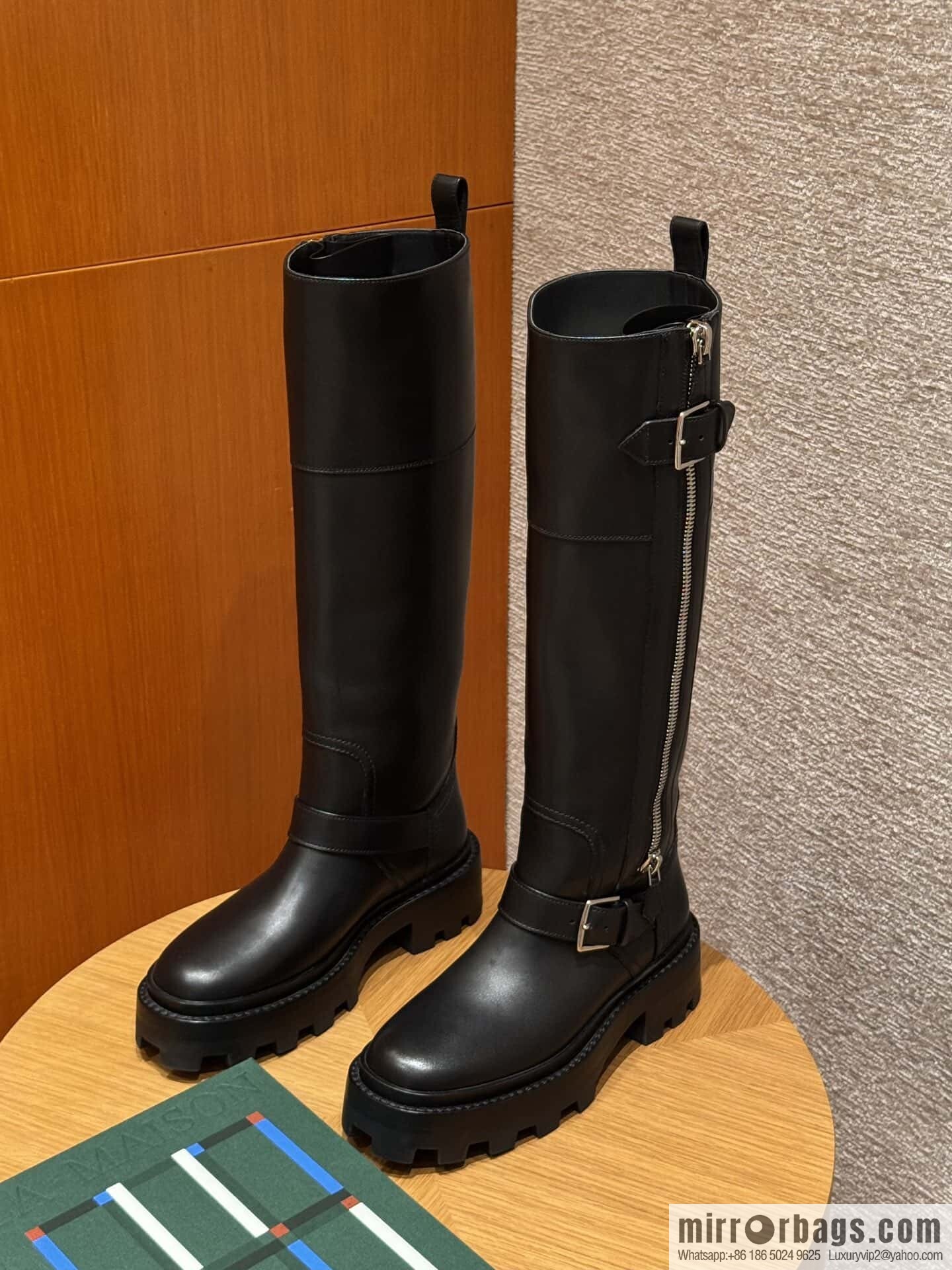 HERMES 218 Jaime Boots, black/Noir calfskin/calfskin