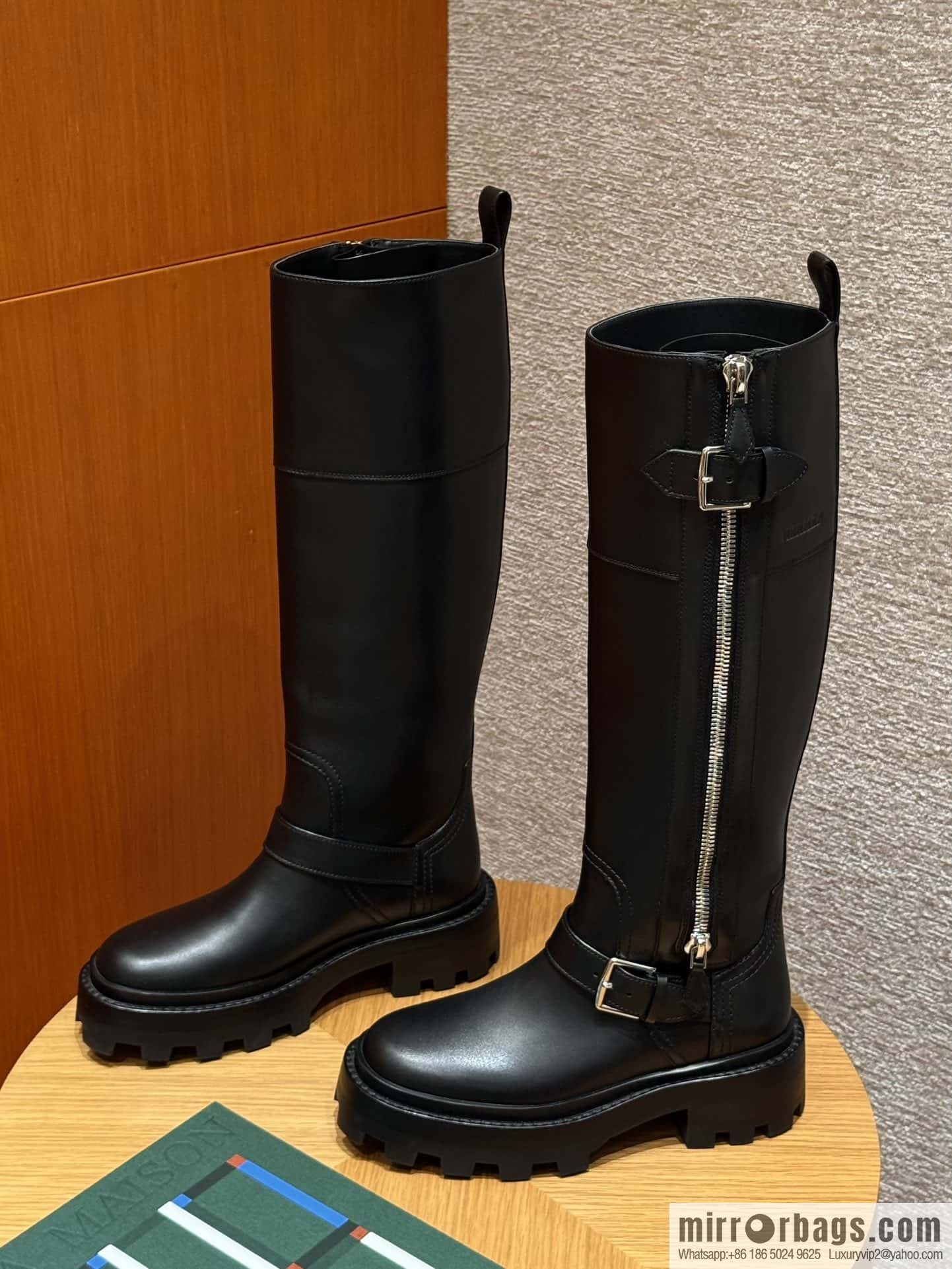 HERMES 218 Jaime Boots, black/Noir calfskin/calfskin