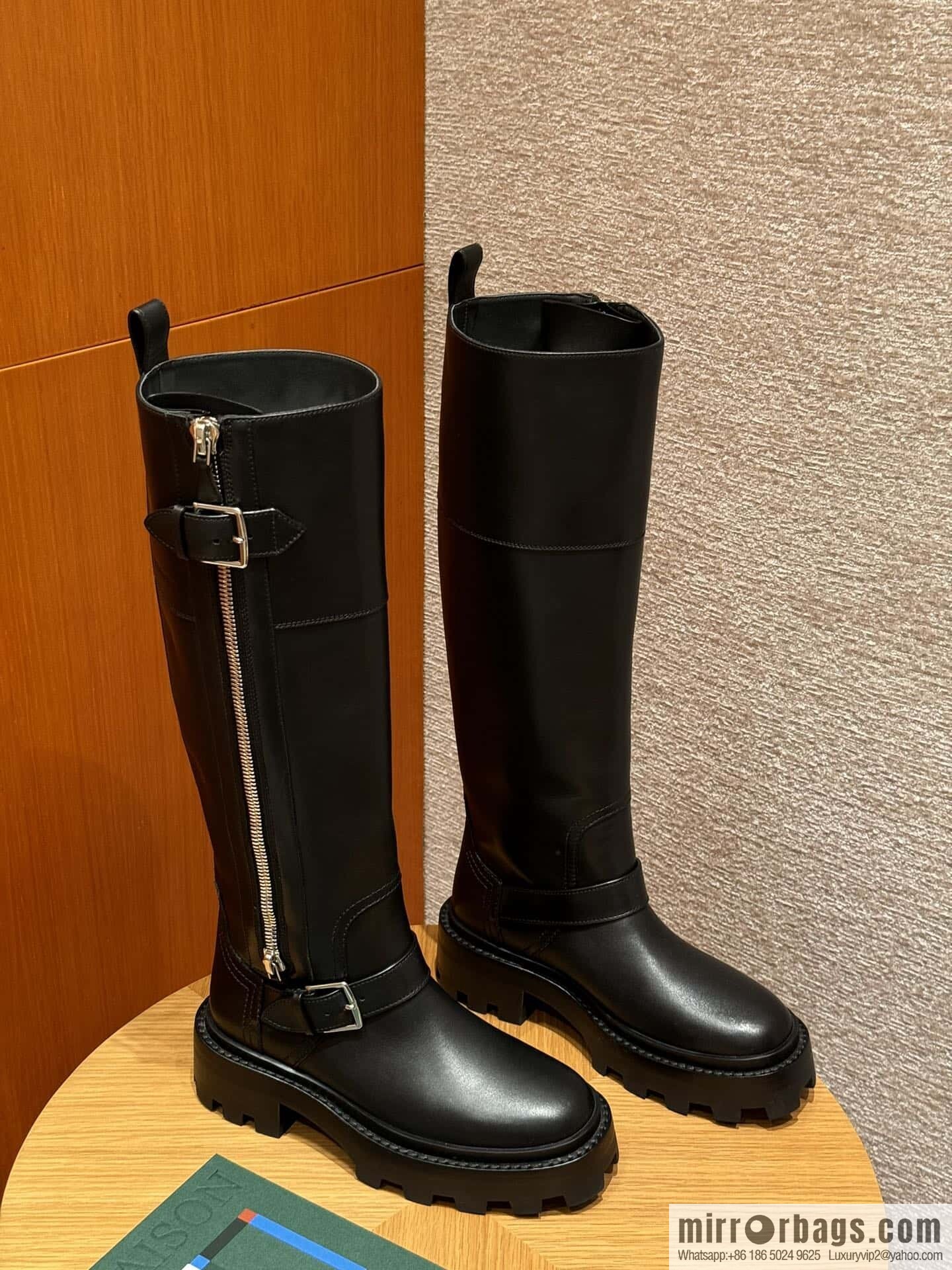 HERMES 218 Jaime Boots, black/Noir calfskin/calfskin