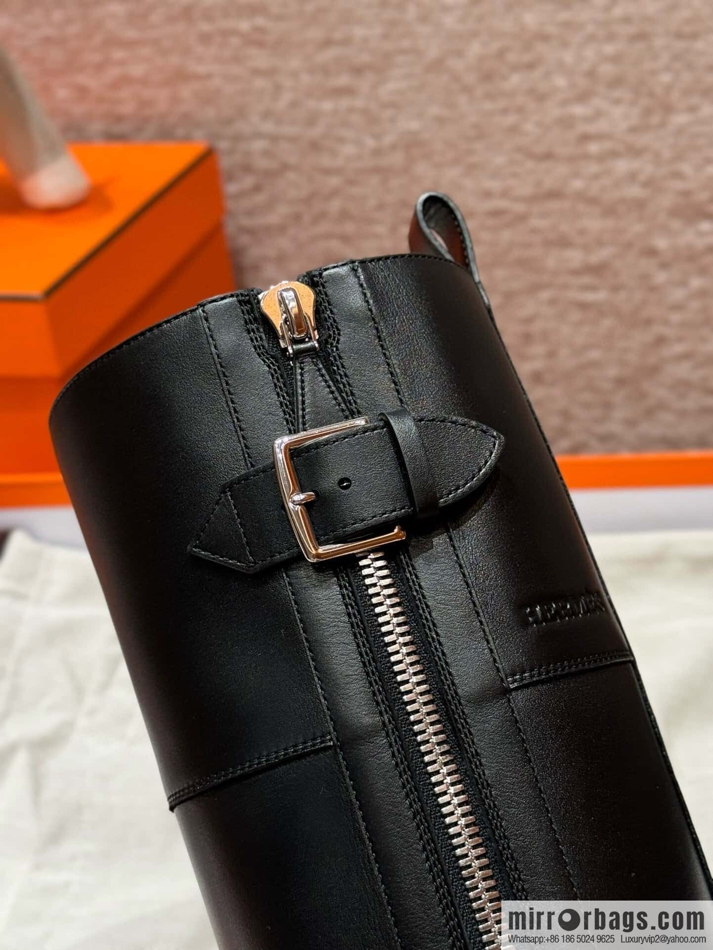 HERMES 218 Jaime Boots, black/Noir calfskin/calfskin
