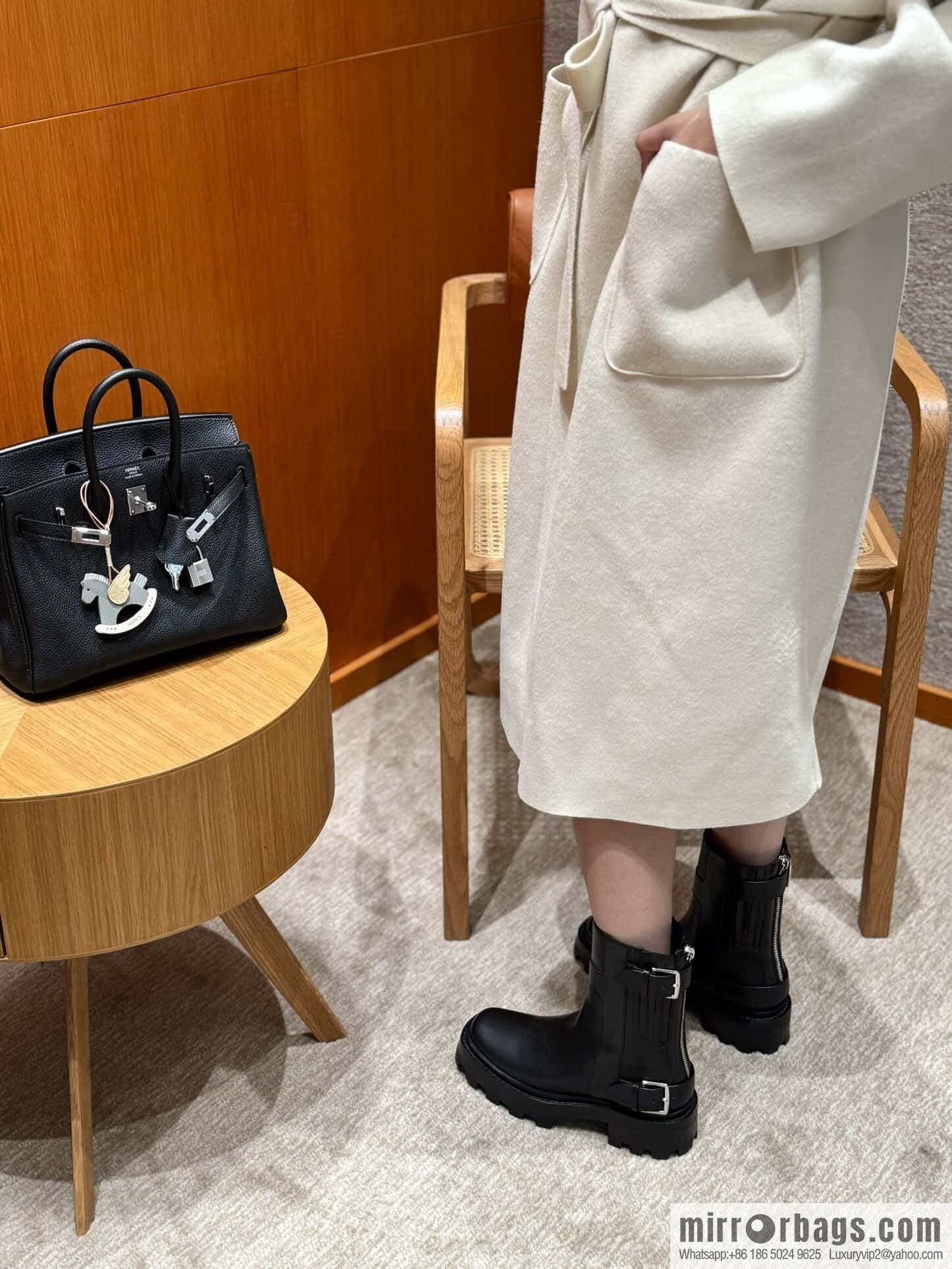 HERMES 217 Jaimy and ankle boots, black/Noir calfskin/calfskin