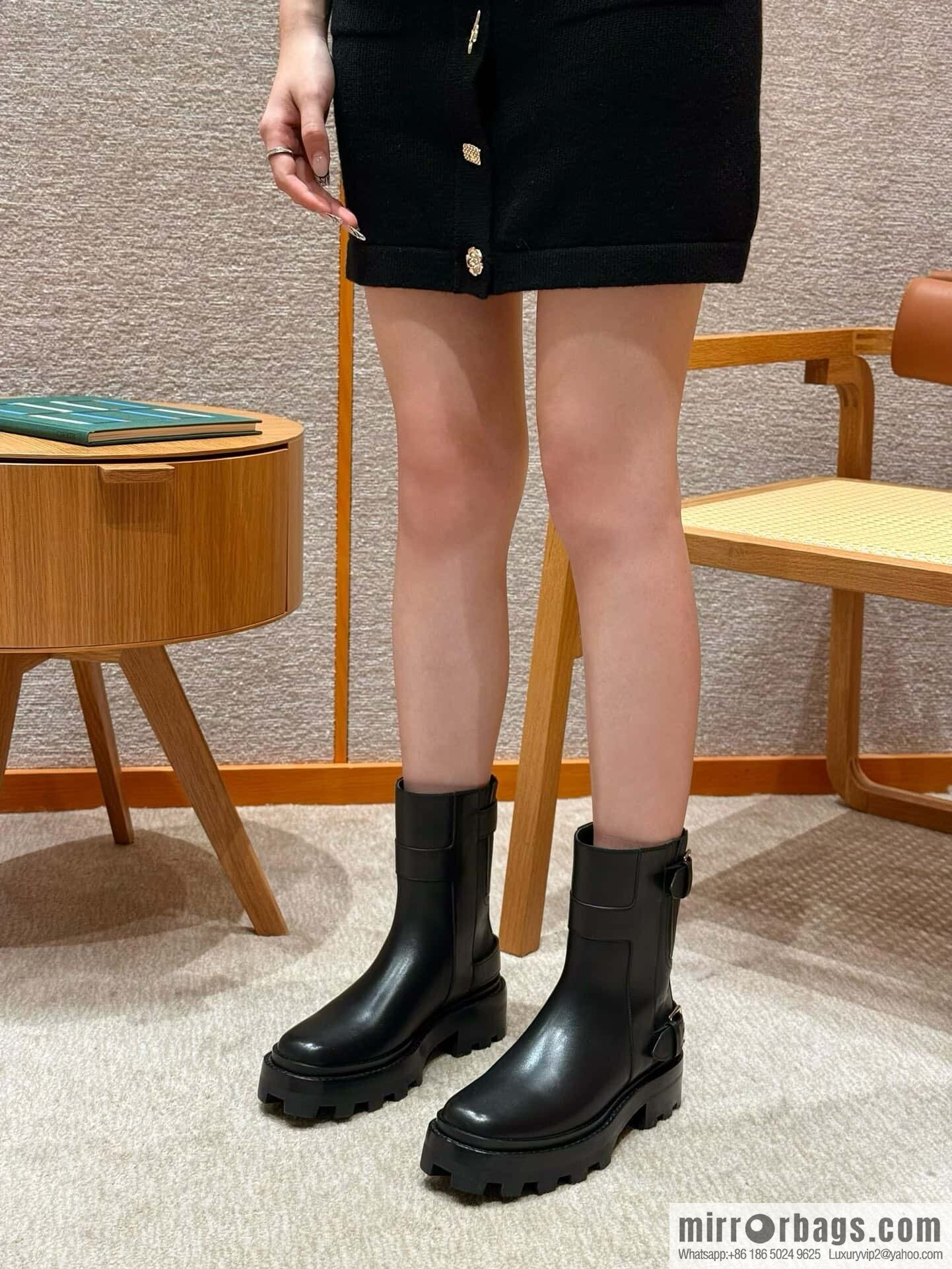 HERMES 217 Jaimy and ankle boots, black/Noir calfskin/calfskin