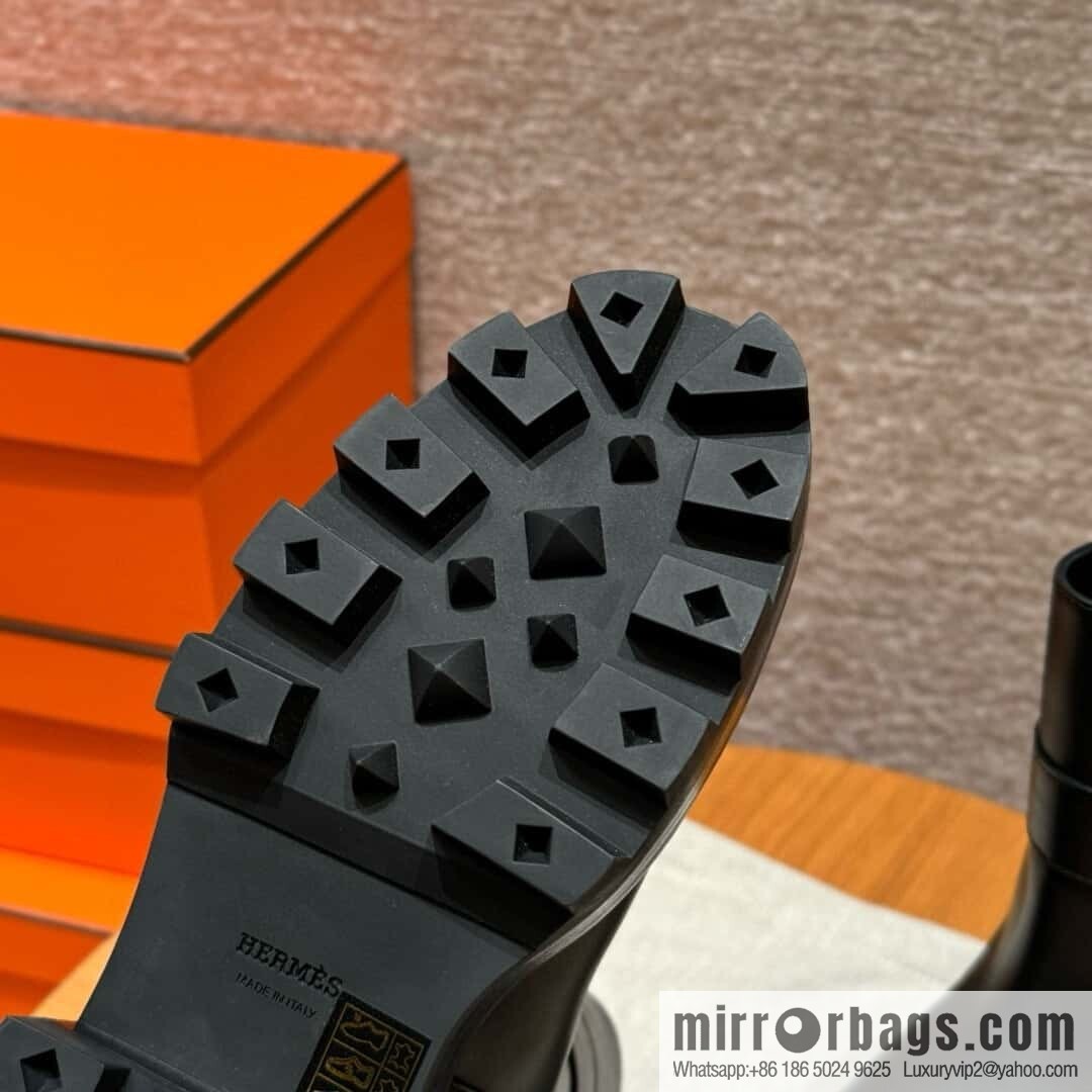 HERMES 217 Jaimy and ankle boots, black/Noir calfskin/calfskin