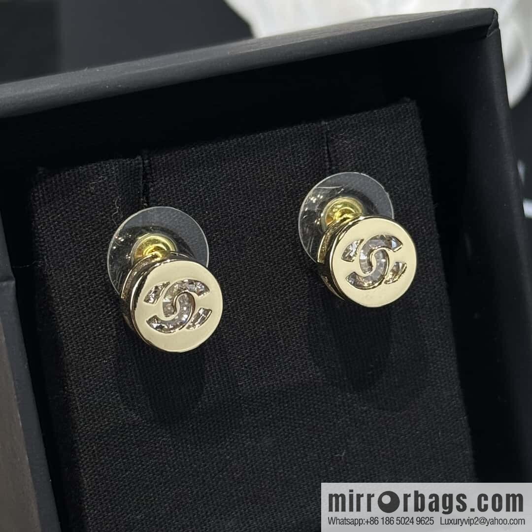 ❗️New ❗️☀️ new ☑️ chanel c1 double c round stud earrings ☀️