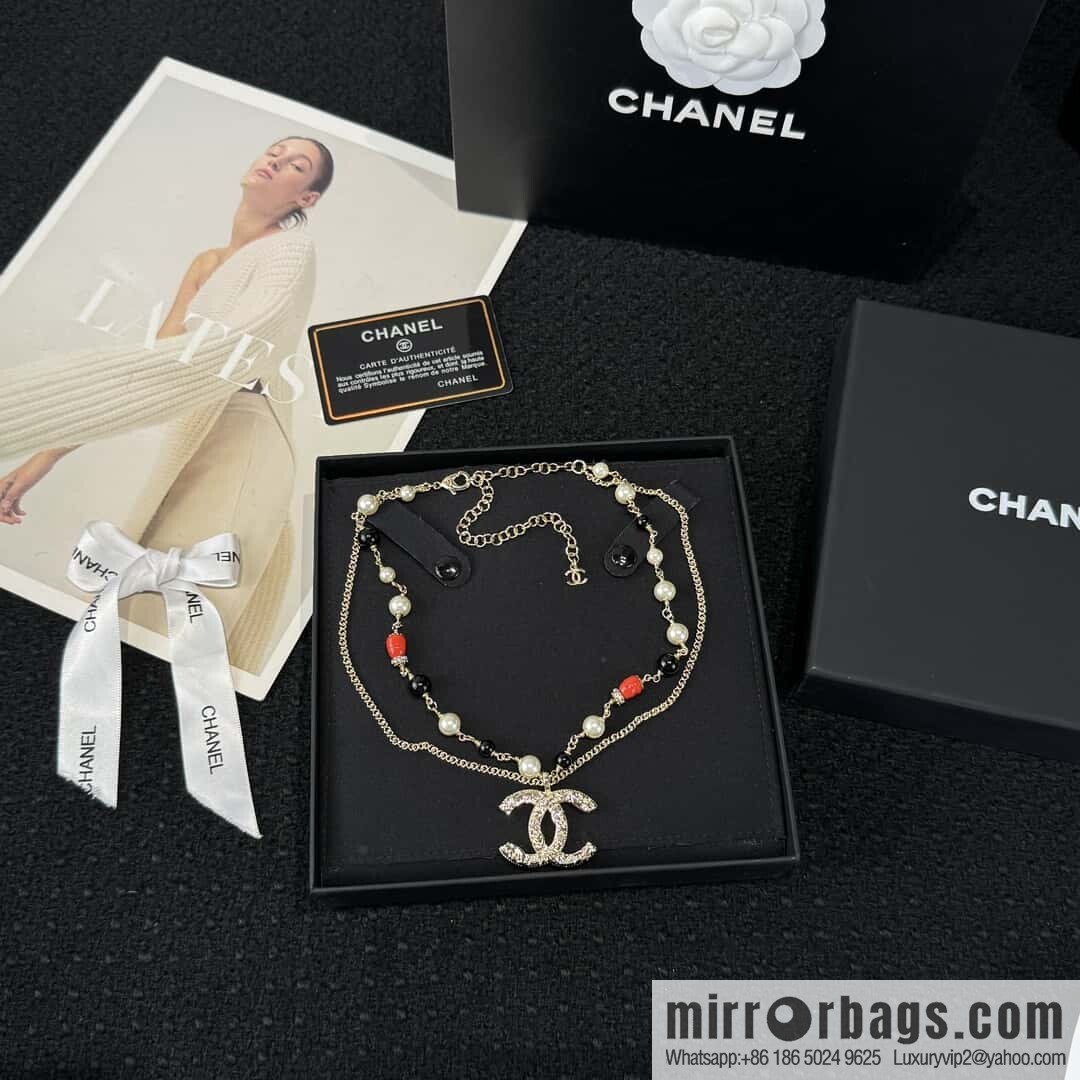 ❗️New ❗️ ☀️ New ☑️ Chanel Double C Double Pearl Necklace ☀️