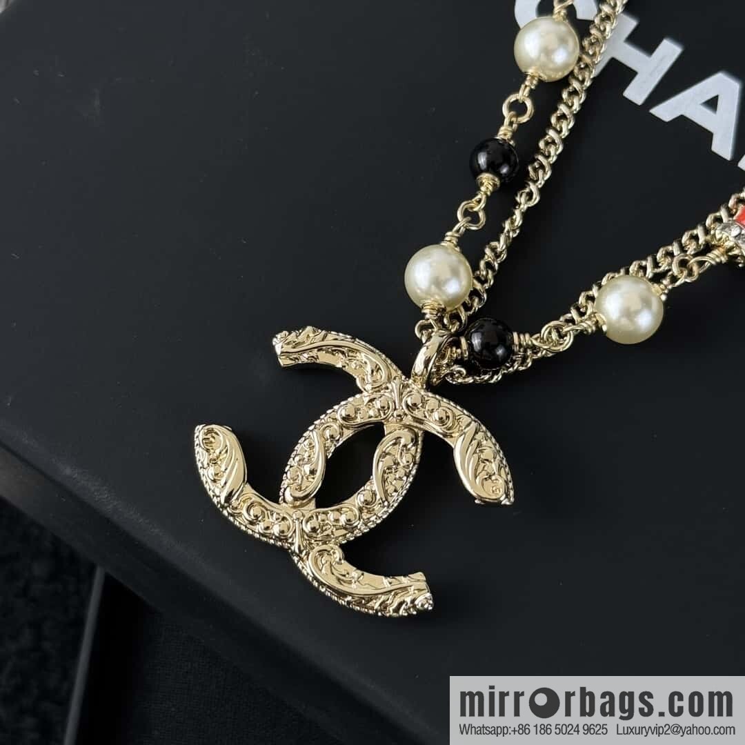 ❗️New ❗️ ☀️ New ☑️ Chanel Double C Double Pearl Necklace ☀️