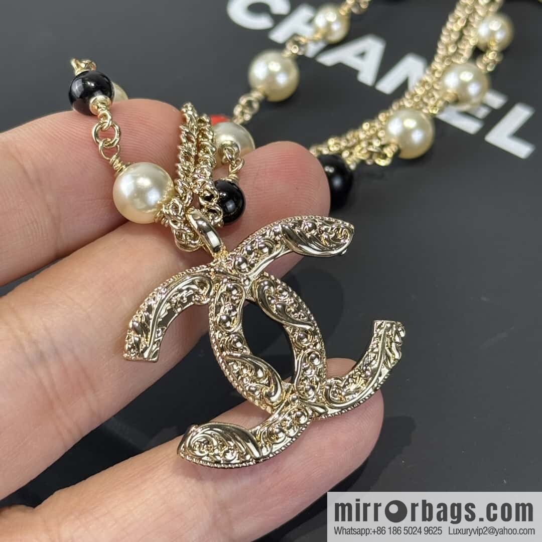 ❗️New ❗️ ☀️ New ☑️ Chanel Double C Double Pearl Necklace ☀️