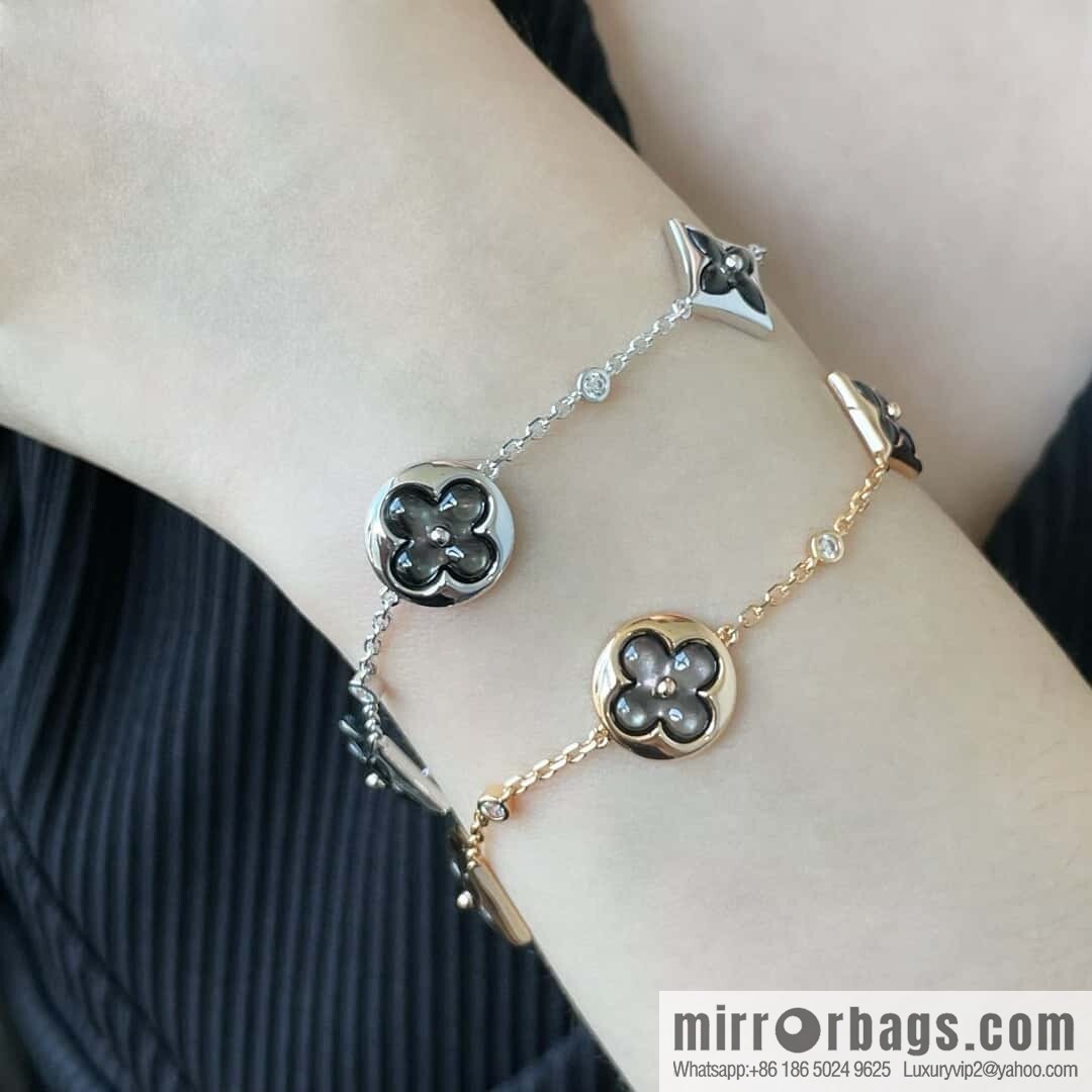 Louis Vuitton Louis Vuitton COLOR BLOSSOM BB MULTI-MOTIF Rhombus gray shell LV bracelet