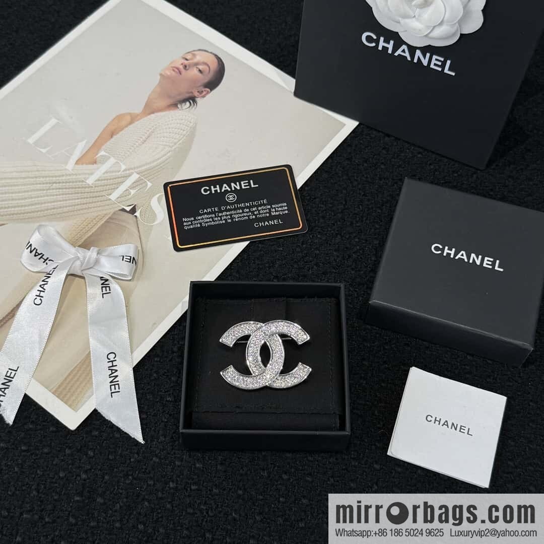 ❗️New ❗️☀️ New ☑️ Chanel Double C Full Diamond Brooch ☀️