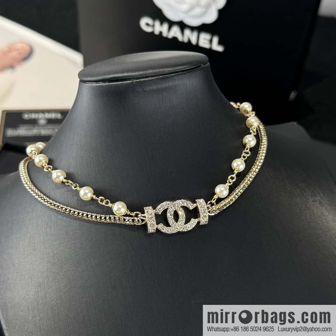 ❗️New ❗️☀️ New ☑️ Chanel Double C Double Pearl Necklace ☀️