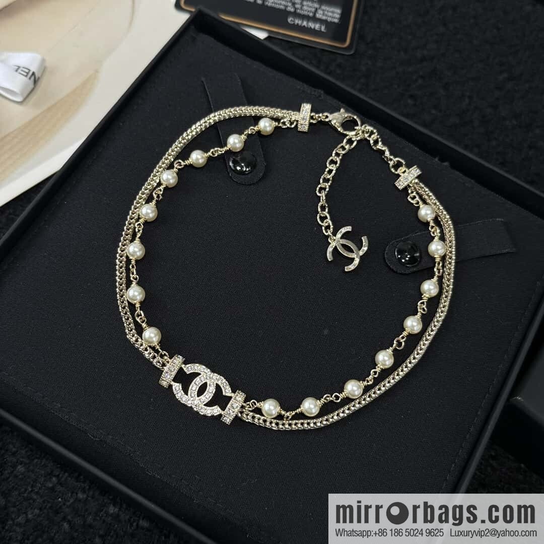 ❗️New ❗️☀️ New ☑️ Chanel Double C Double Pearl Necklace ☀️
