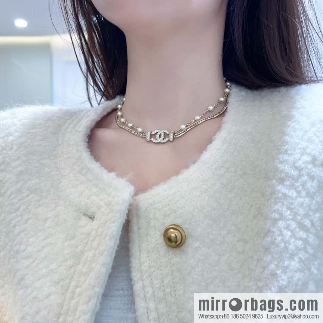 ❗️New ❗️☀️ New ☑️ Chanel Double C Double Pearl Necklace ☀️