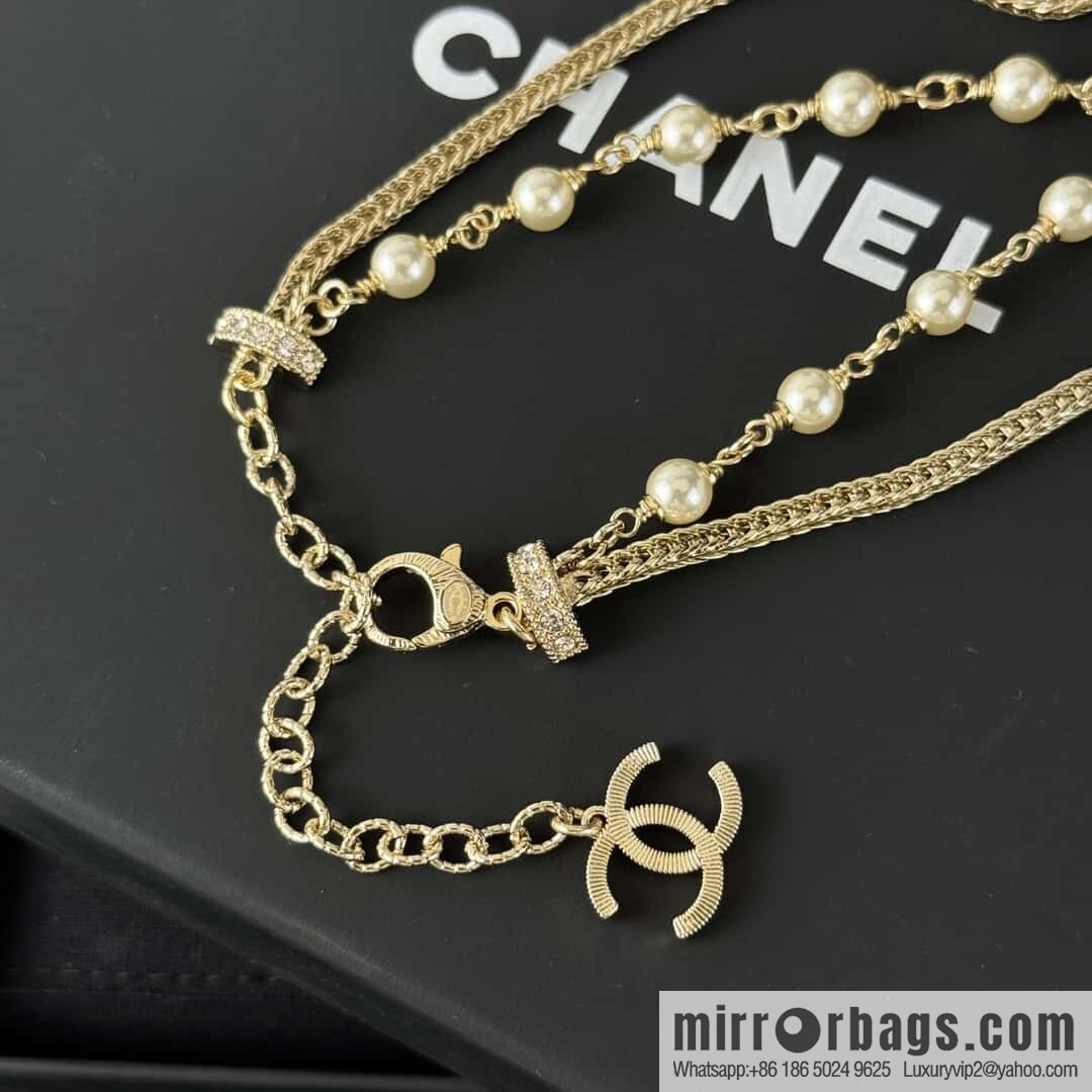 ❗️New ❗️☀️ New ☑️ Chanel Double C Double Pearl Necklace ☀️